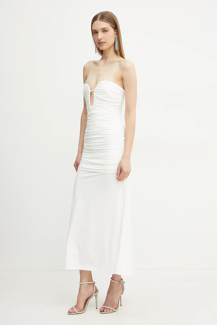 Šaty Bardot 59692DB1 bílá SS25