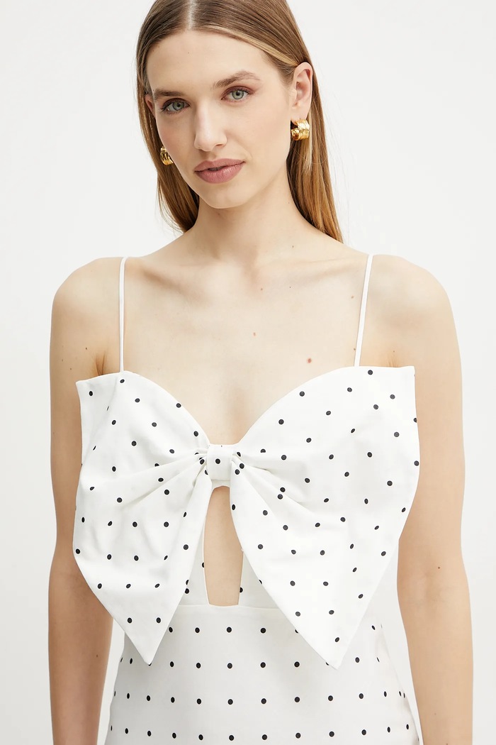 Bardot rochie din in alb 59711DB