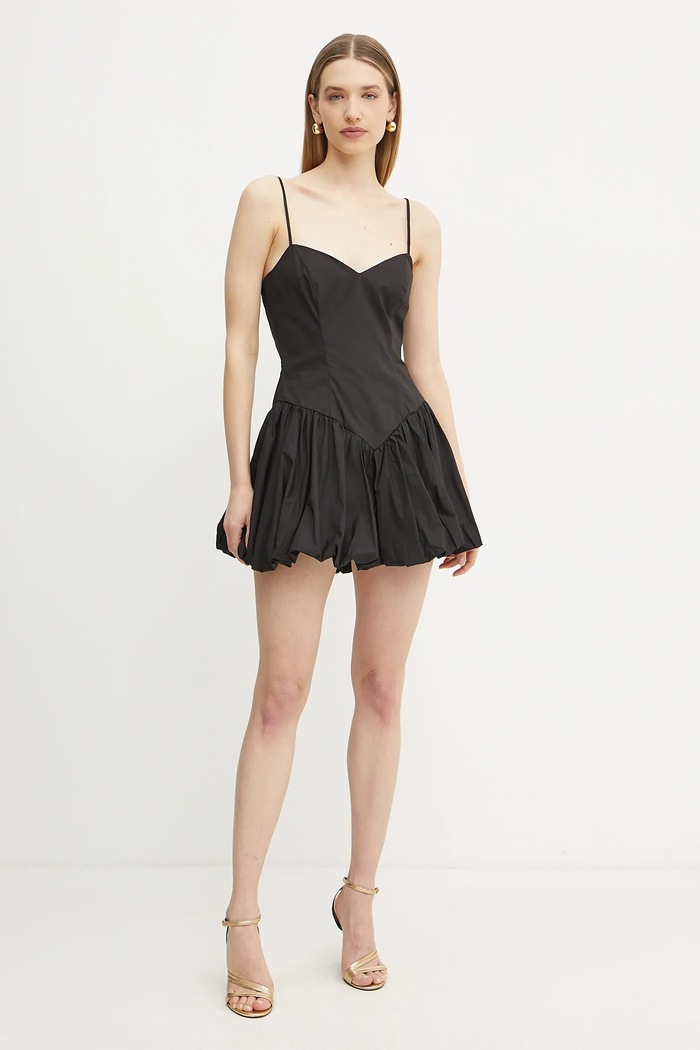 Bardot Bavlněné šaty Bardot 59794DB černá SS25