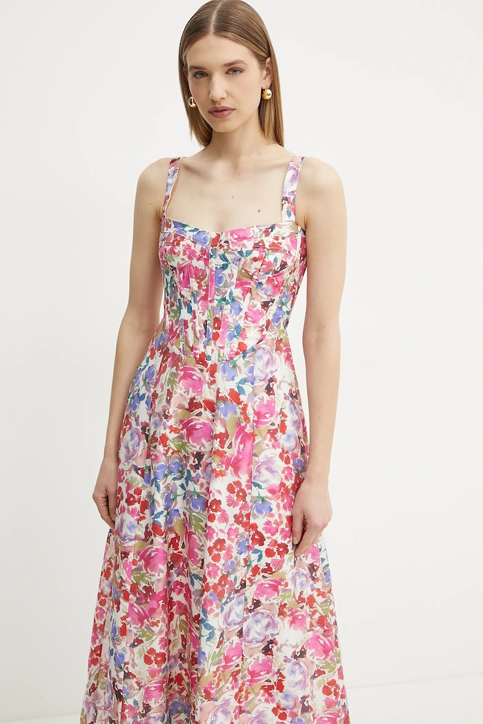 Šaty Bardot ružová 59825DB