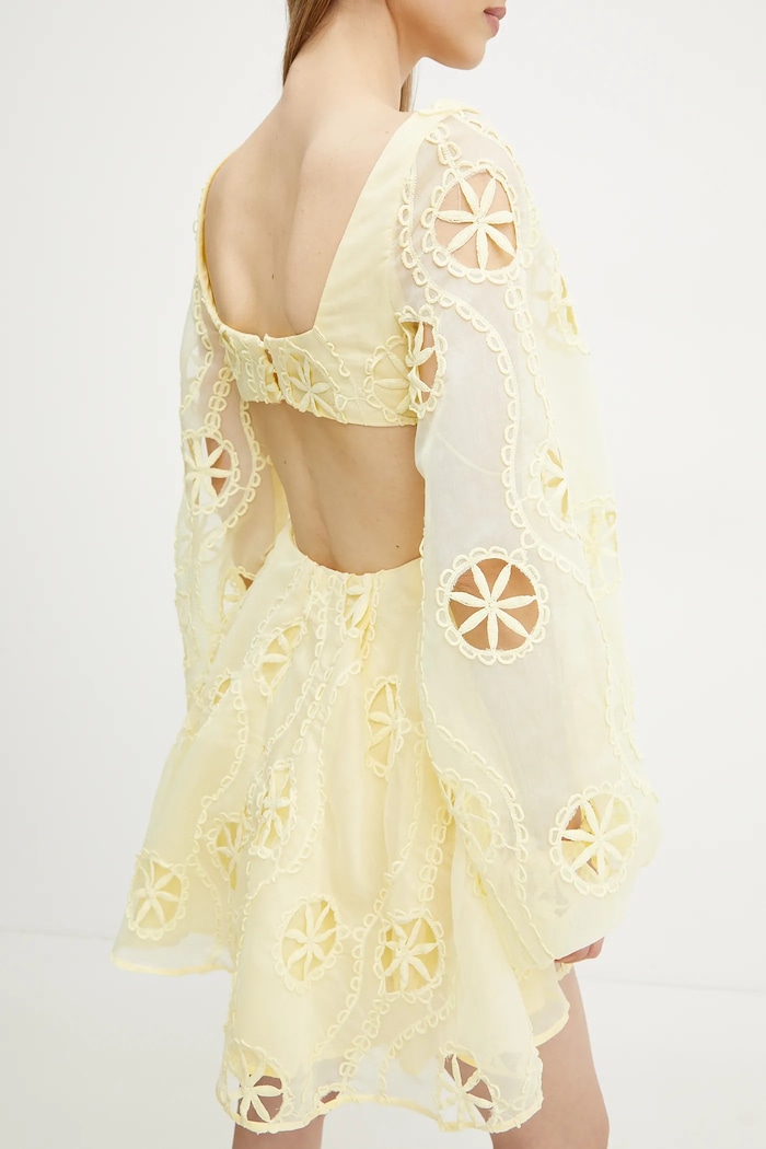 Bardot rochie galben 59858DB