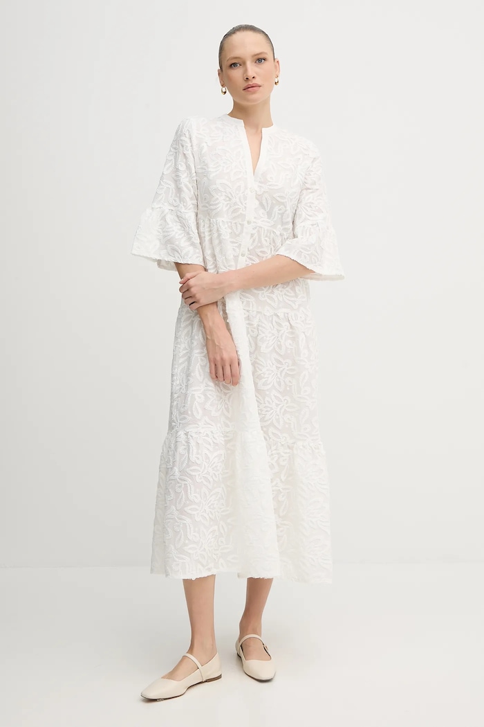 Marc Aurel rochie din bumbac 6544.1020.73855 alb SS25