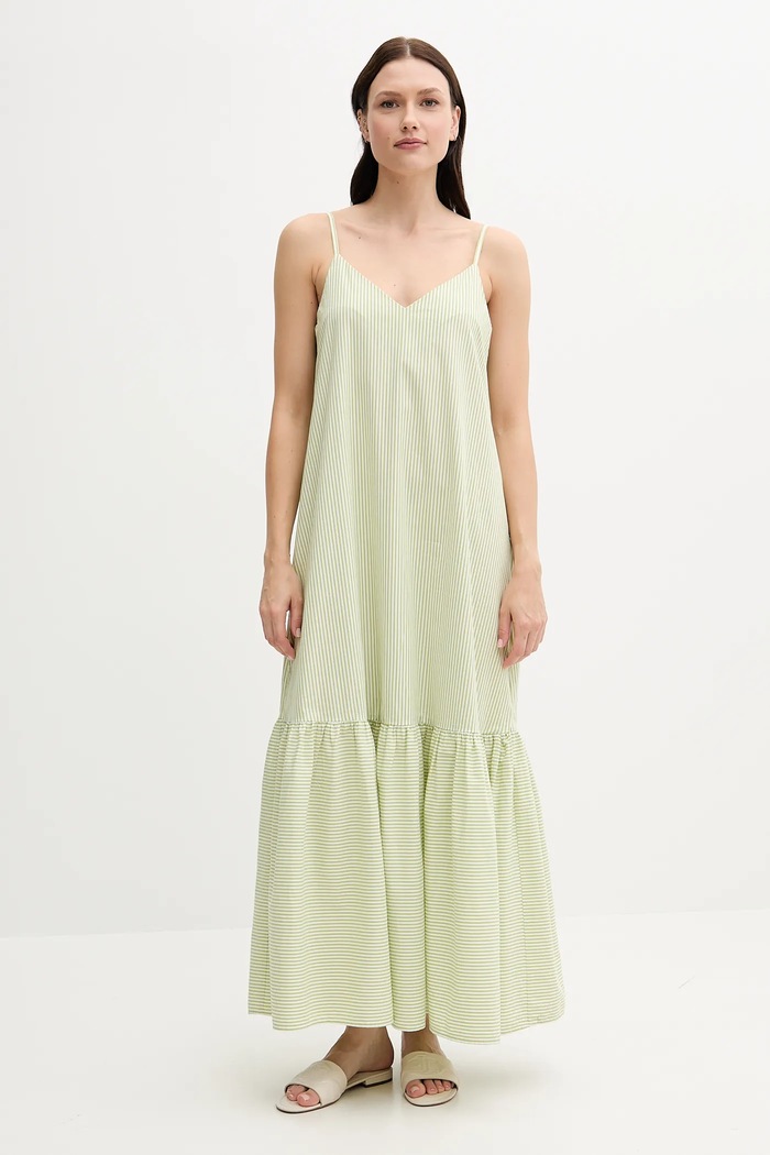 Haljina United Colors of Benetton 4SZRDV0B8 zelena SS25