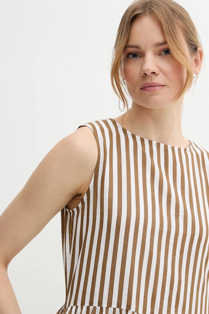 United Colors of Benetton rochie din amestec de in maro 48I5DV0BK