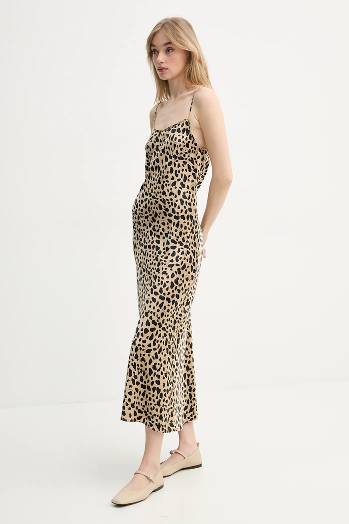 FROM FUTURE rochie de mătase bej WRO00005