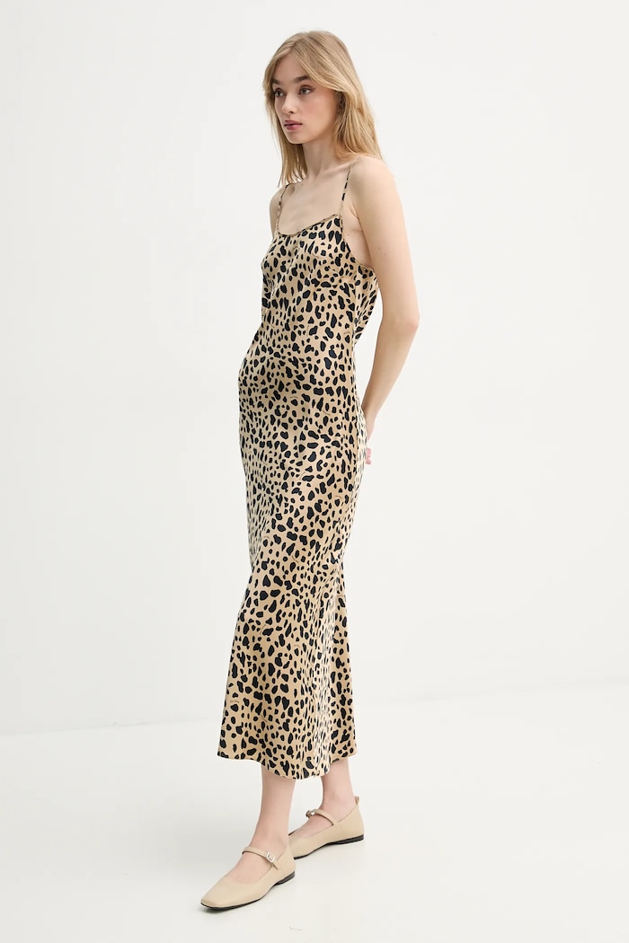 FROM FUTURE rochie de mătase bej WRO00005