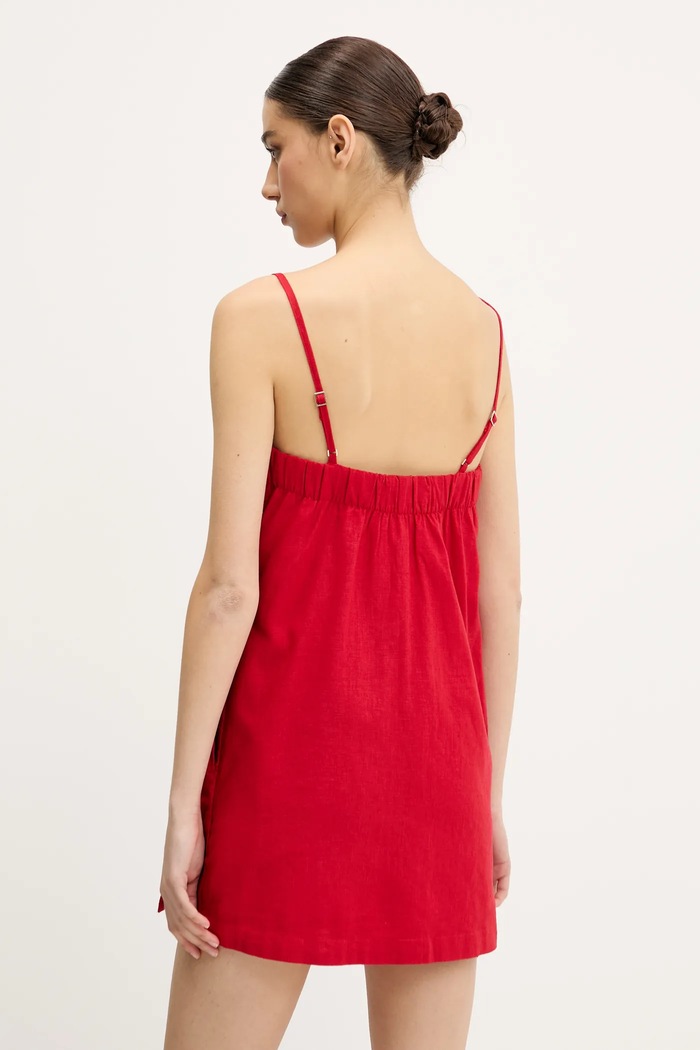 Îmbrăcăminte Abercrombie & Fitch Rochie din in KI159.5573.500 rosu