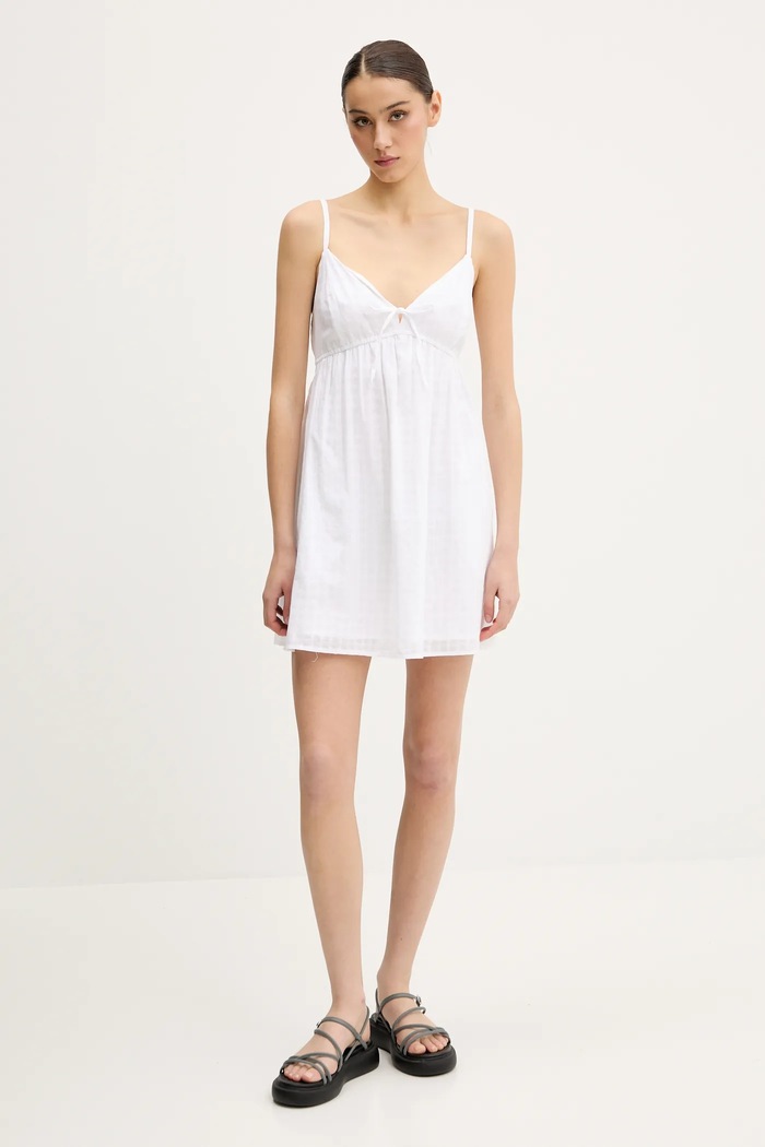 Hollister Co. sukienka bawełniana KI359.5065.100 biały SS25