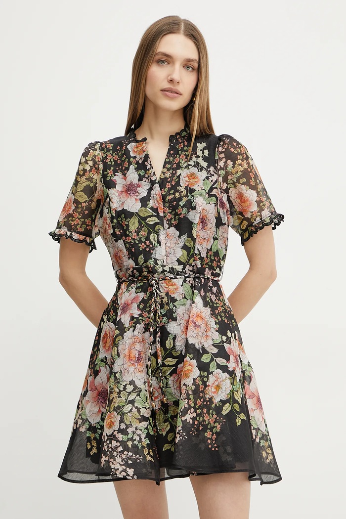 Hale Bob Rochie de matase Haley negru 4YPR654A