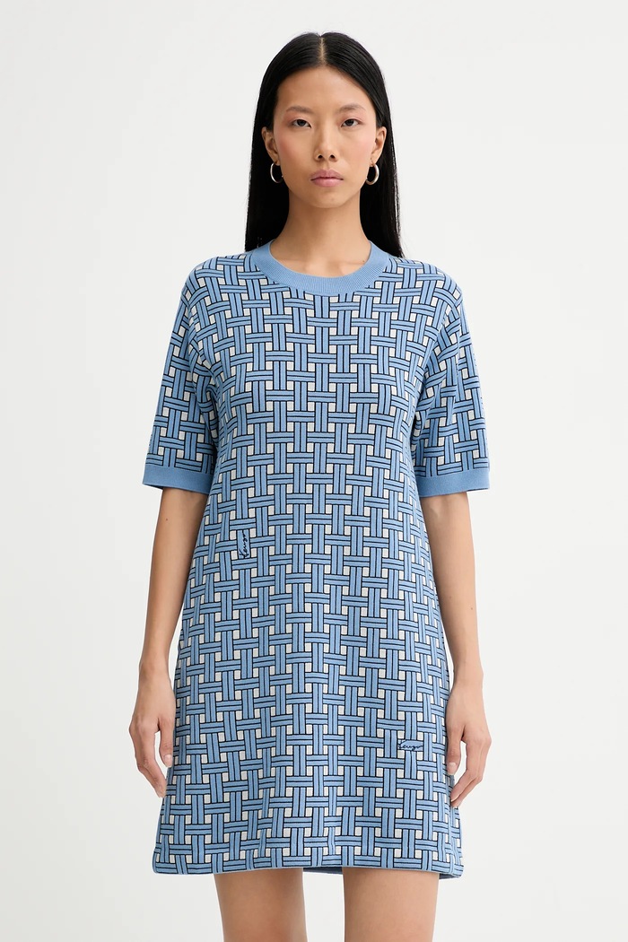 Šaty Kenzo pletenina modrá FF52RO4813CO.64