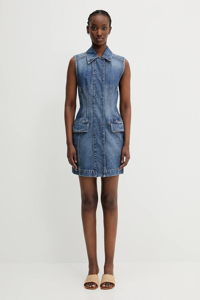 Sportmax denim dress Carabo cotton blue 2512221012600