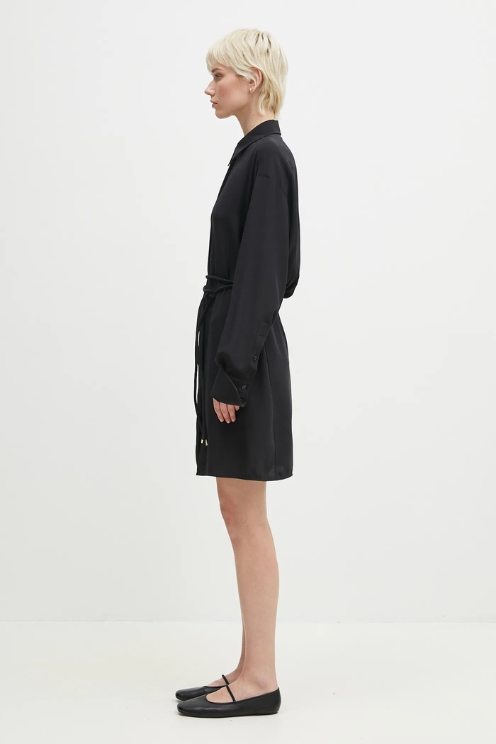 Sportmax vestito in seta Eolie 2512221031600 nero SS25