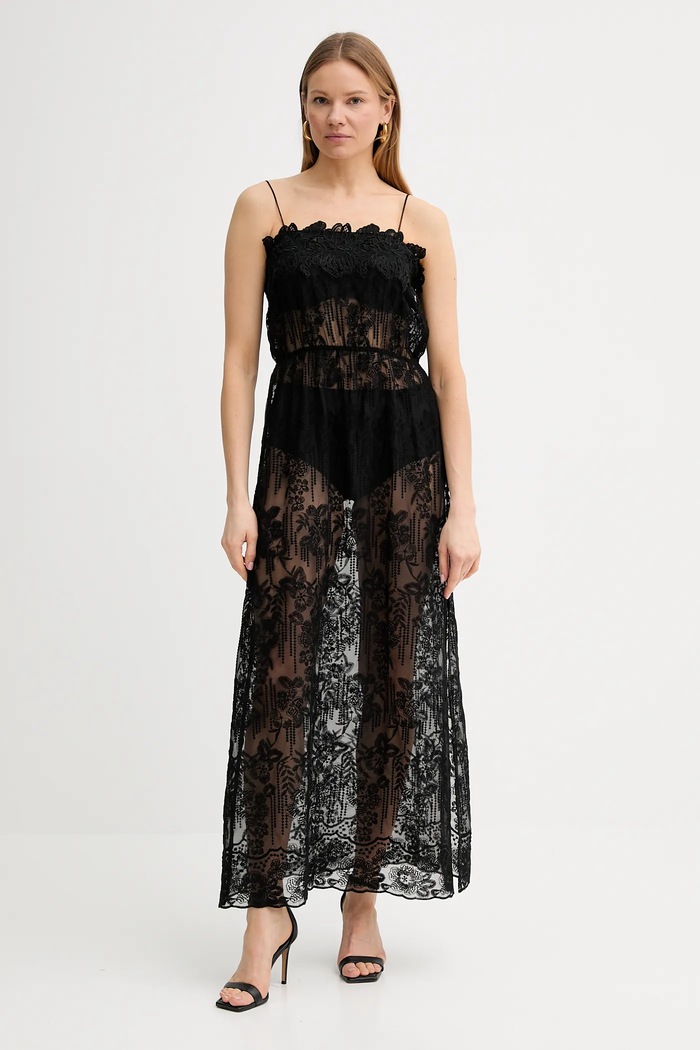 Šaty Ermanno Scervino LIFE maxi černá D464Q623IBQ