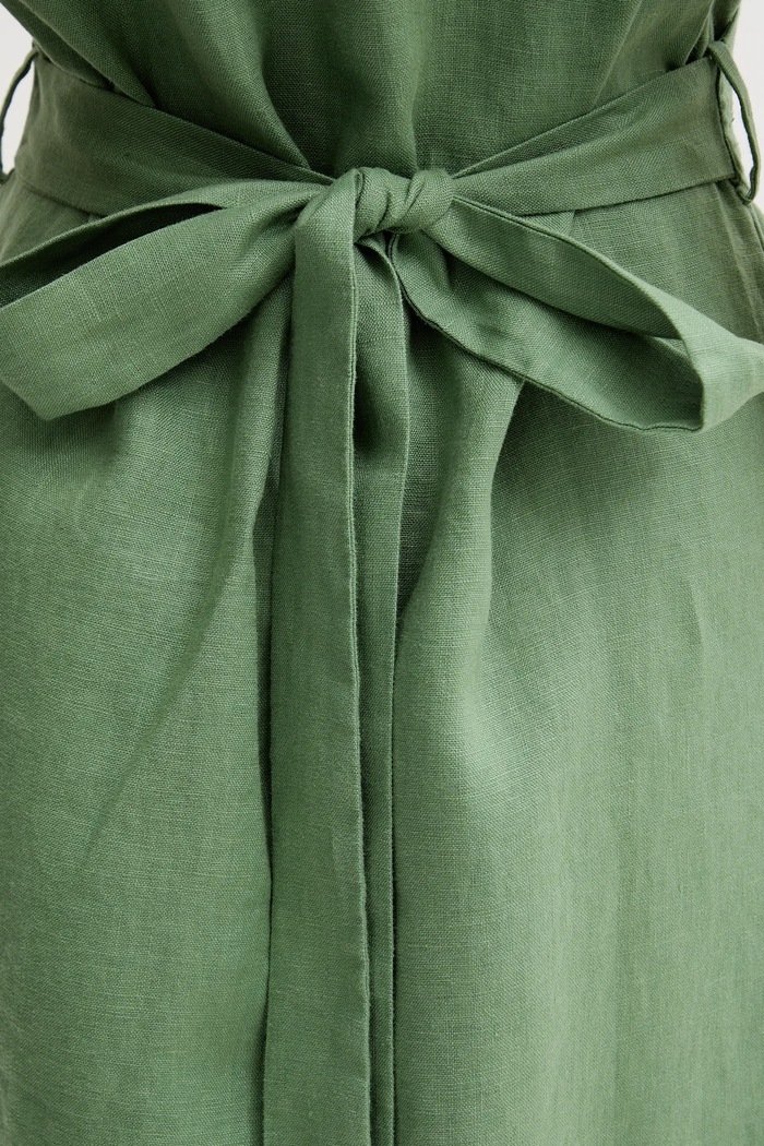 Ленена рокля Pedro del Hierro зелен 3819821