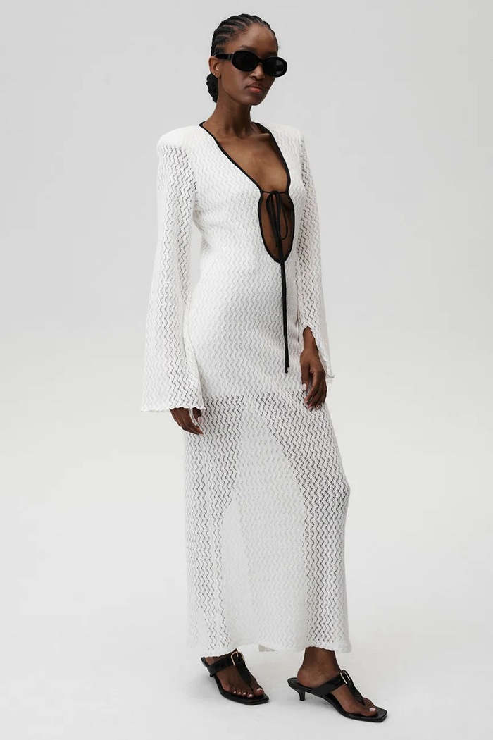 Undress Code rochie din bumbac Venice Dress 902 alb SS25