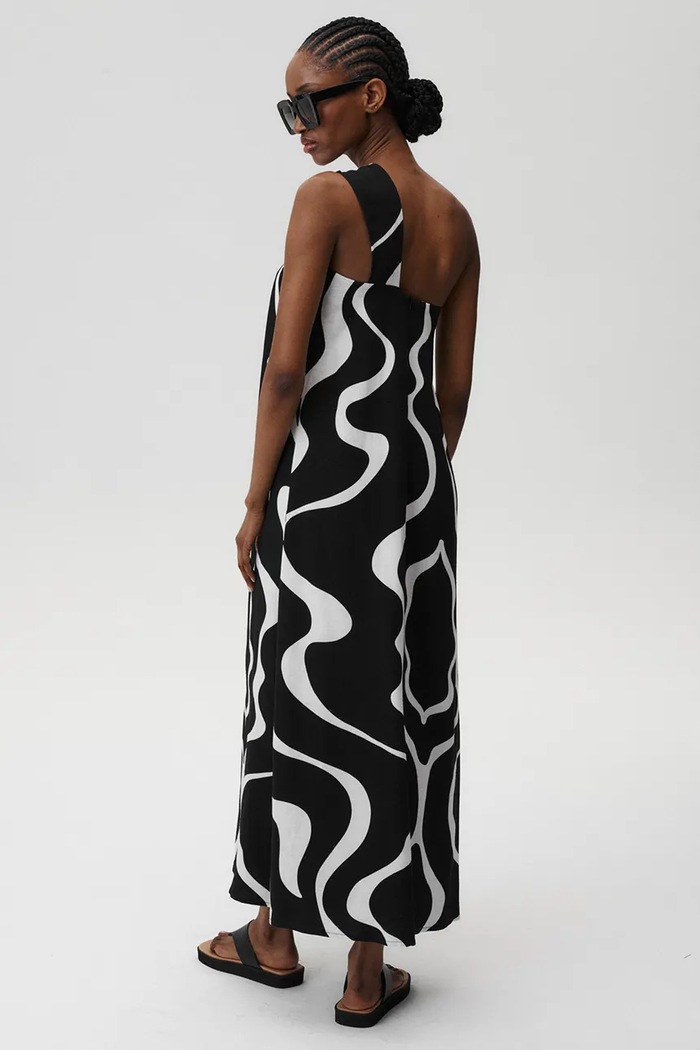 Odzież Undress Code sukienka z domieszką lnu Theia Dress 903 multicolor