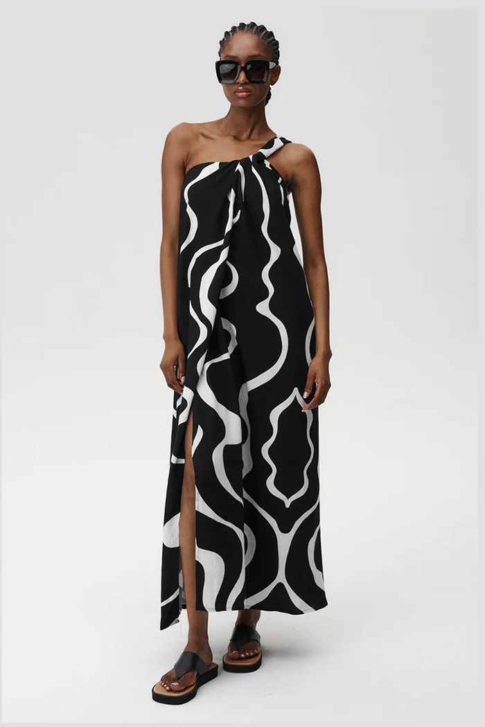 Undress Code sukienka z domieszką lnu Theia Dress multicolor 903