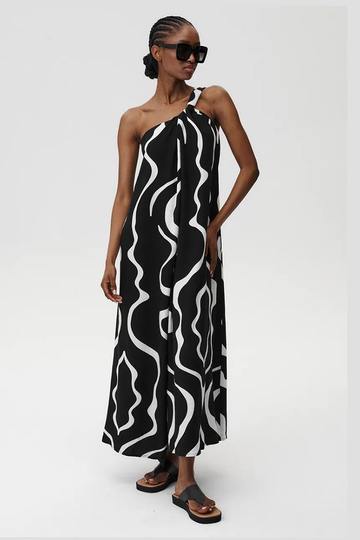 Undress Code sukienka z domieszką lnu Theia Dress 903 multicolor