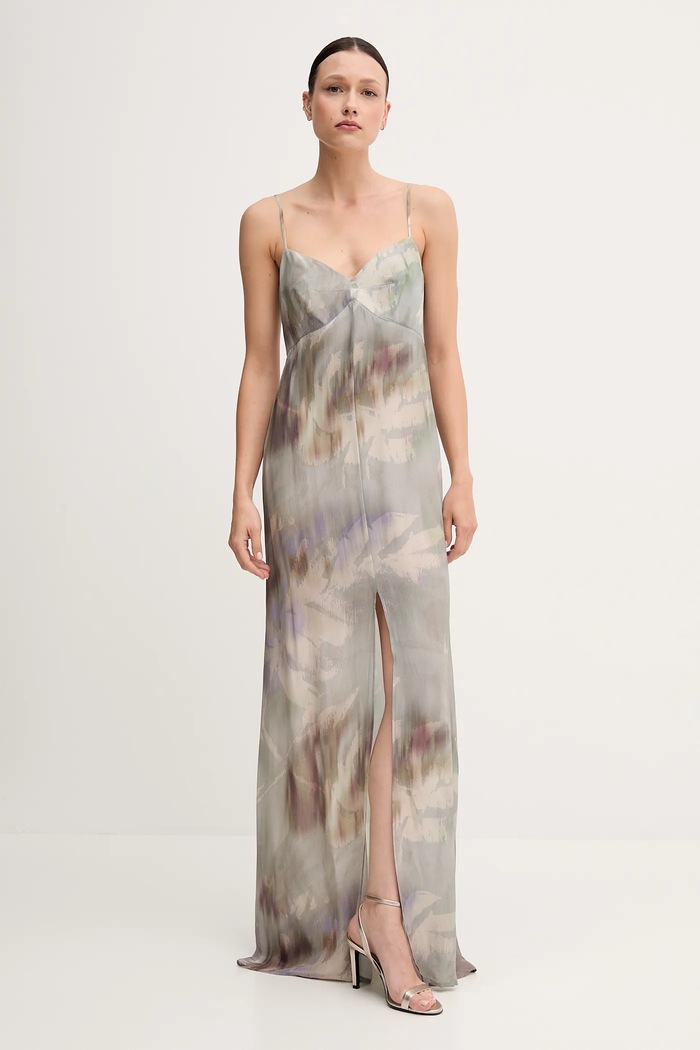Sandro Ferrone rochie maxi verde S23XBEBARONI