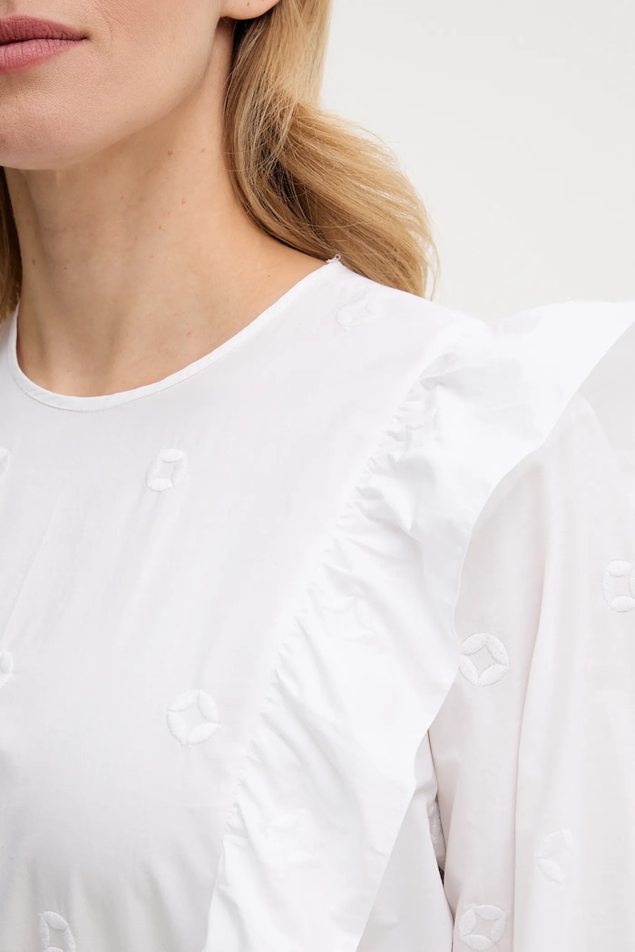 Bavlněné šaty A.P.C. Robe Ginger COHFF.F35154 bílá