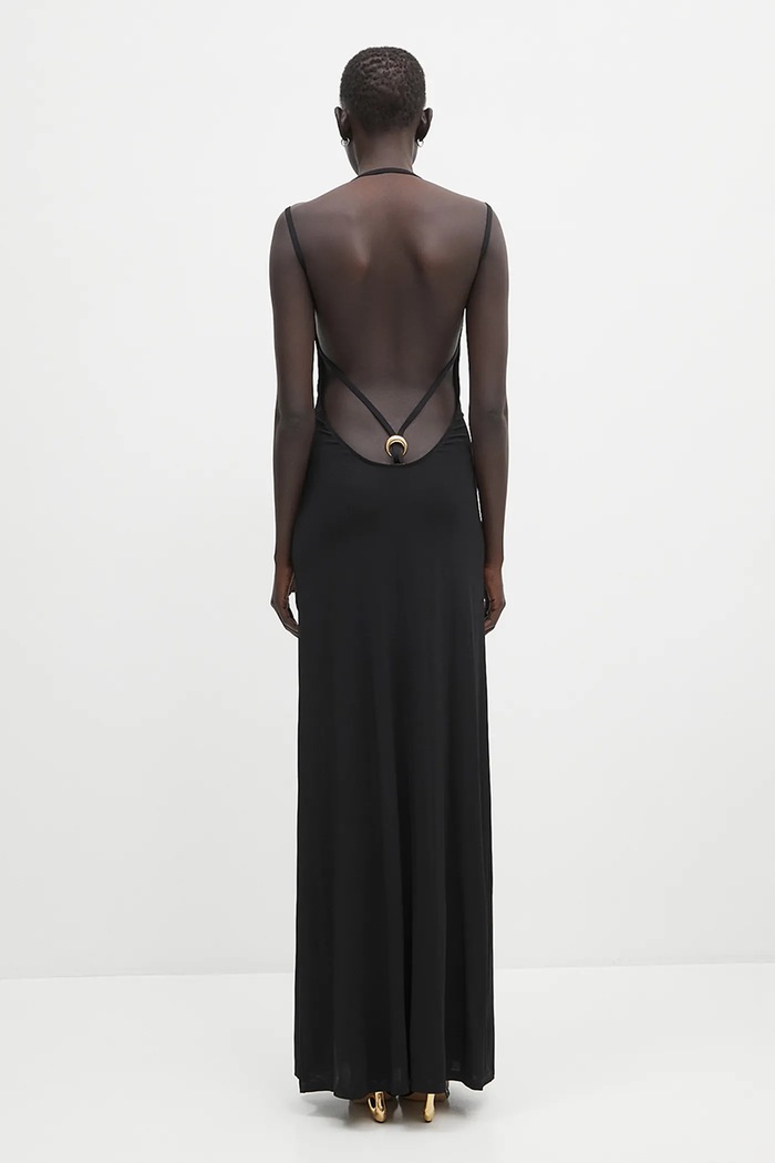 Oblečenie Šaty Marine Serre Draped Jersey Thong WDR335A.CJER0022 čierna