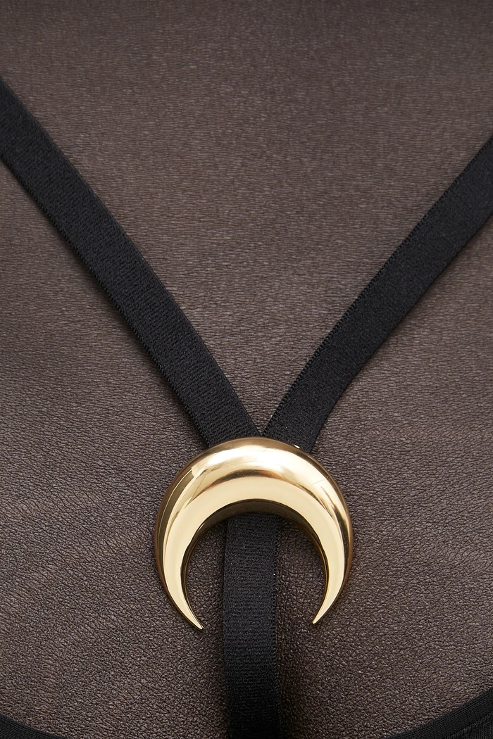 Šaty Marine Serre Draped Jersey Thong WDR335A.CJER0022 čierna