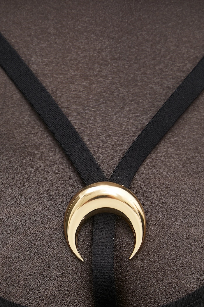 Šaty Marine Serre Draped Jersey Thong WDR335A.CJER0022 čierna
