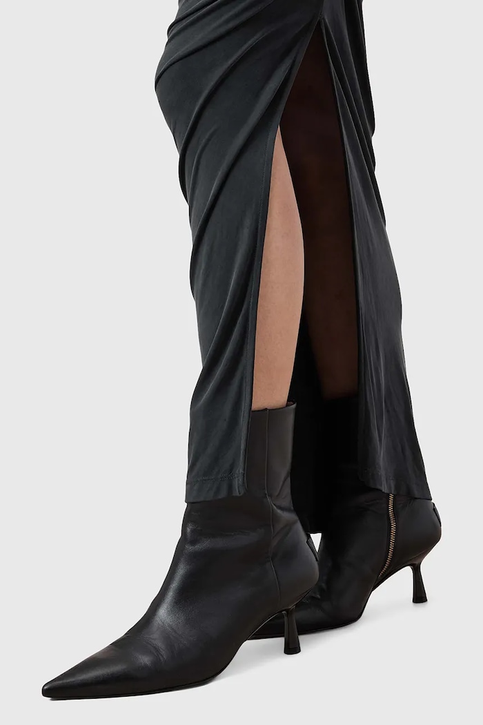 AllSaints ruha HANAKO CUPRO W015DC fekete