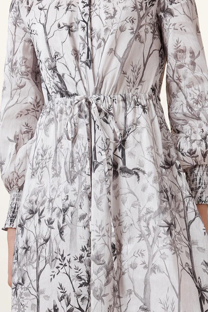 Ruházat AllSaints vászon ruha SKYLAR MAXI W047DC fehér