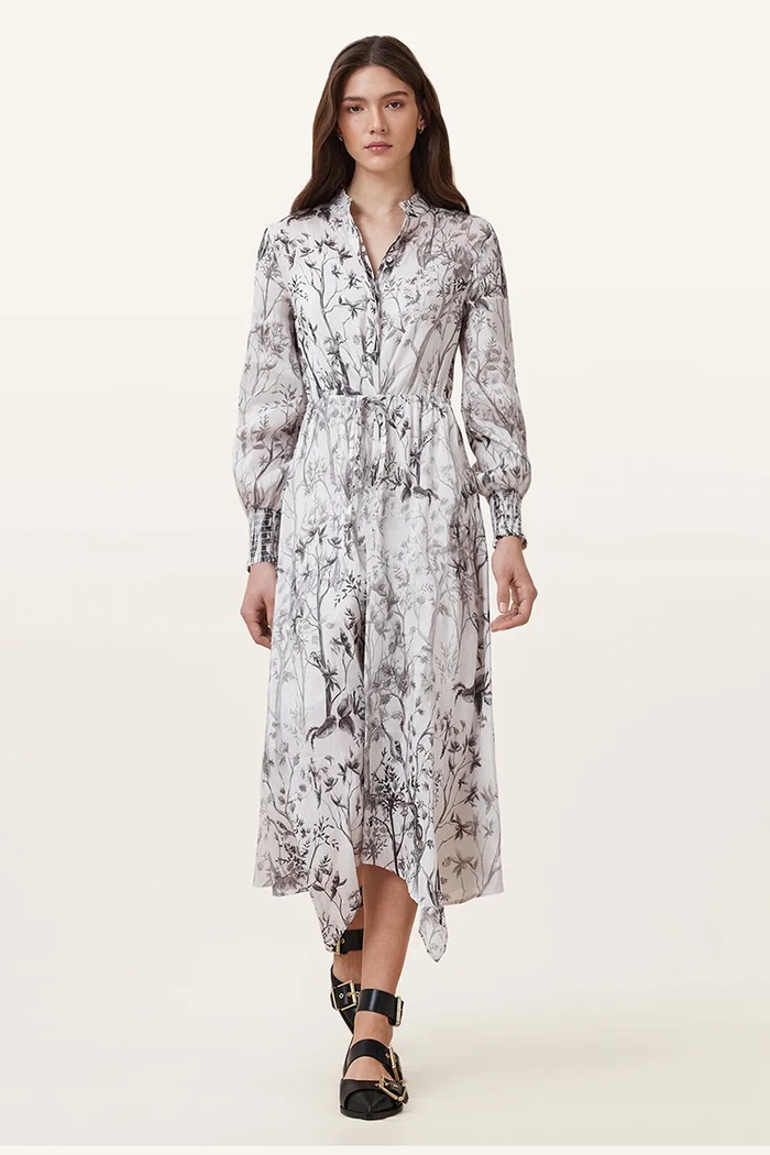 AllSaints vászon ruha SKYLAR MAXI W047DC