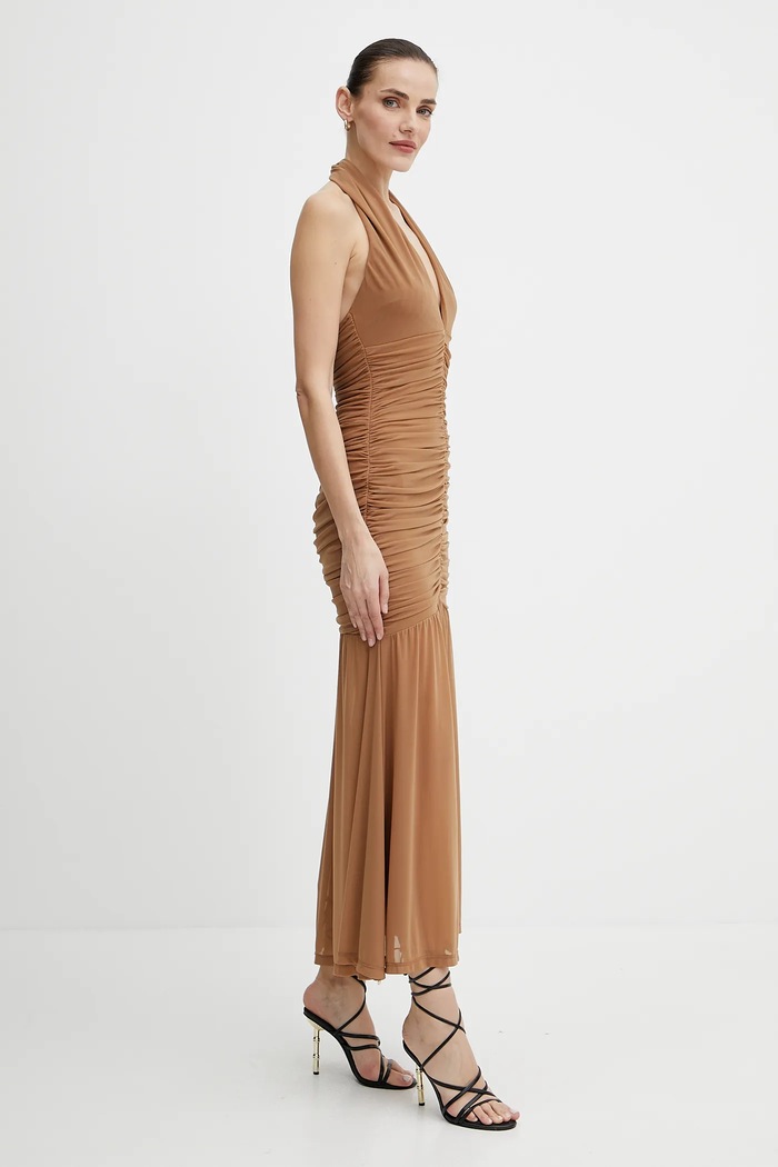 Bardot sukienka 59872DB brązowy SS25