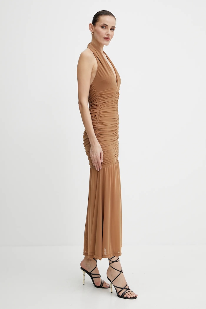 Bardot sukienka 59872DB brązowy SS25