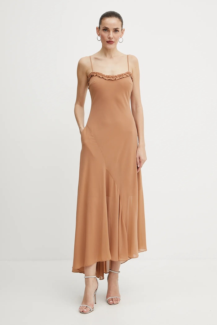 Haljina Bardot 59885DB smeđa SS25