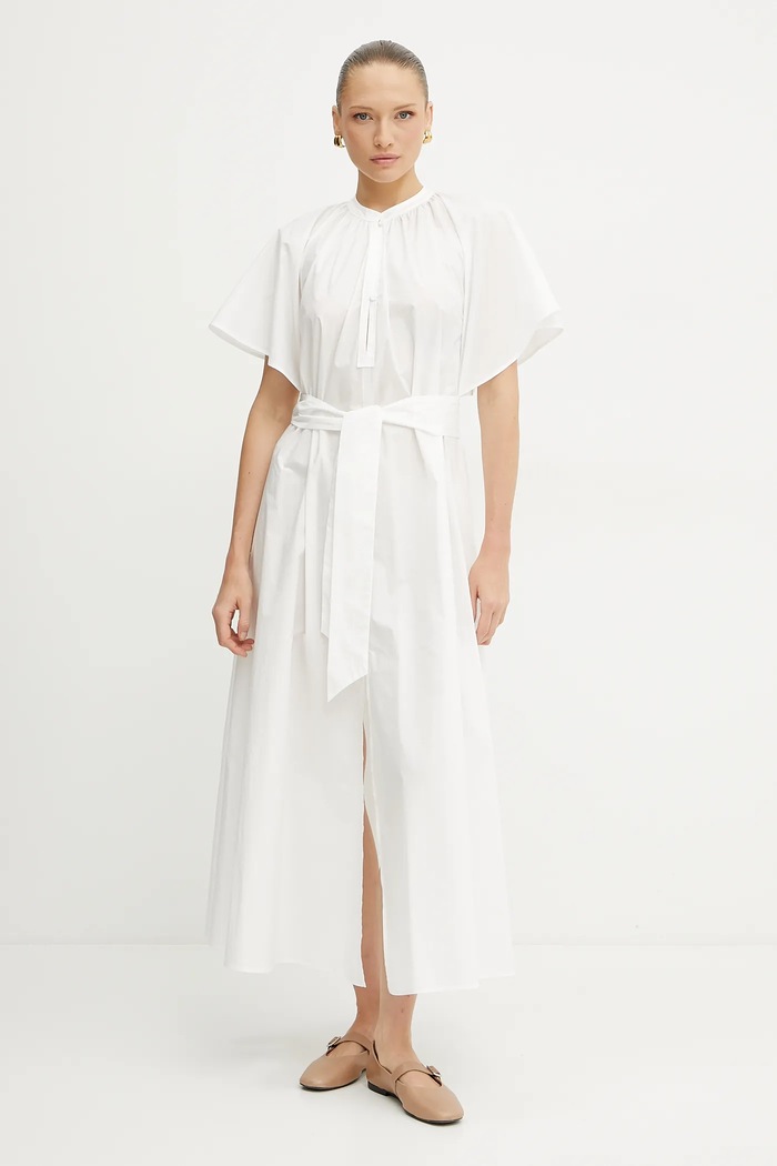 Forte Forte sukienka bawełniana bawełna biały 13849.my.dress