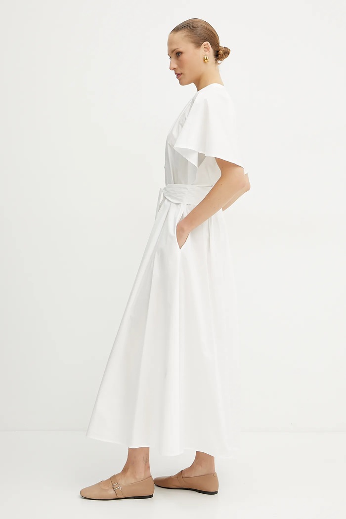 Forte Forte sukienka bawełniana 13849.my.dress biały SS25