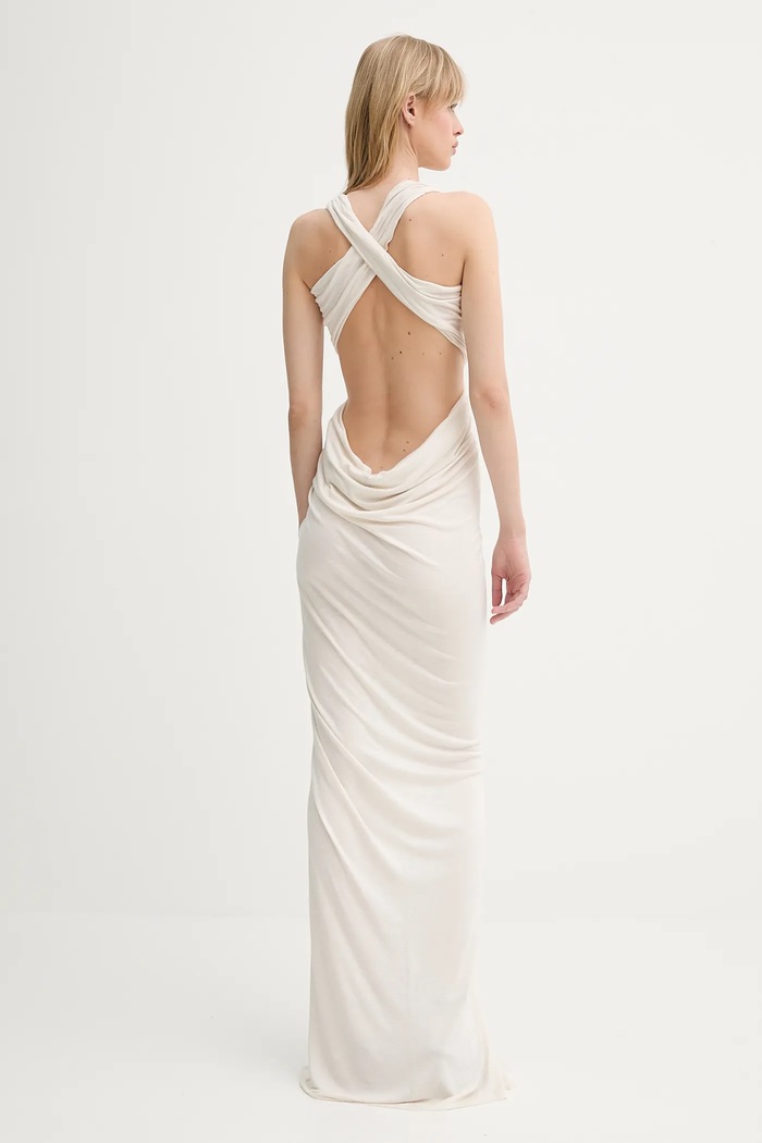 Ρούχα Rick Owens Lilies Φόρεμα Rick Owens Lilies LI01E4500RV μπεζ