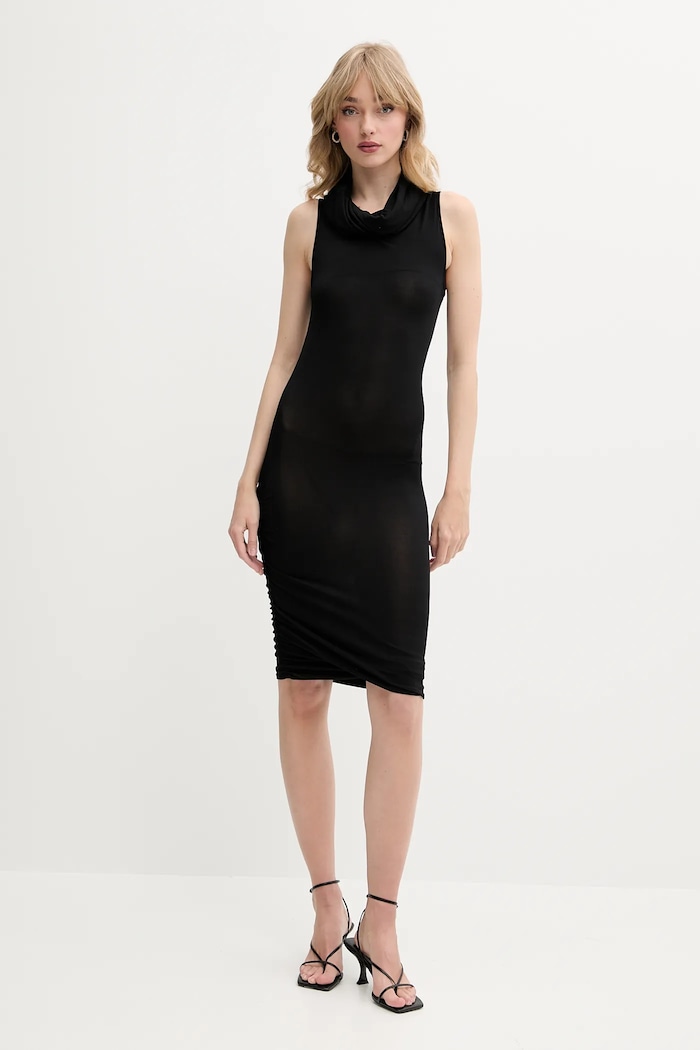 Šaty Rick Owens Lilies LI01E4523CVI čierna SS25