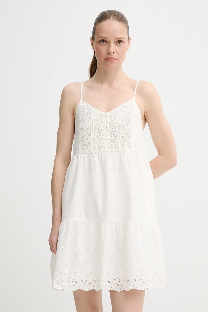 Pamučna haljina Levi's CORA SL MINI DRESS casual bež 001RJ