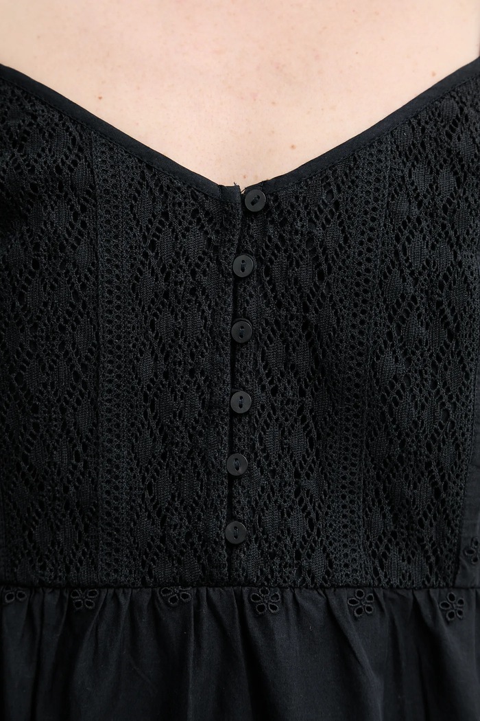 Pamučna haljina Levi's CORA SL MINI DRESS 001RJ crna