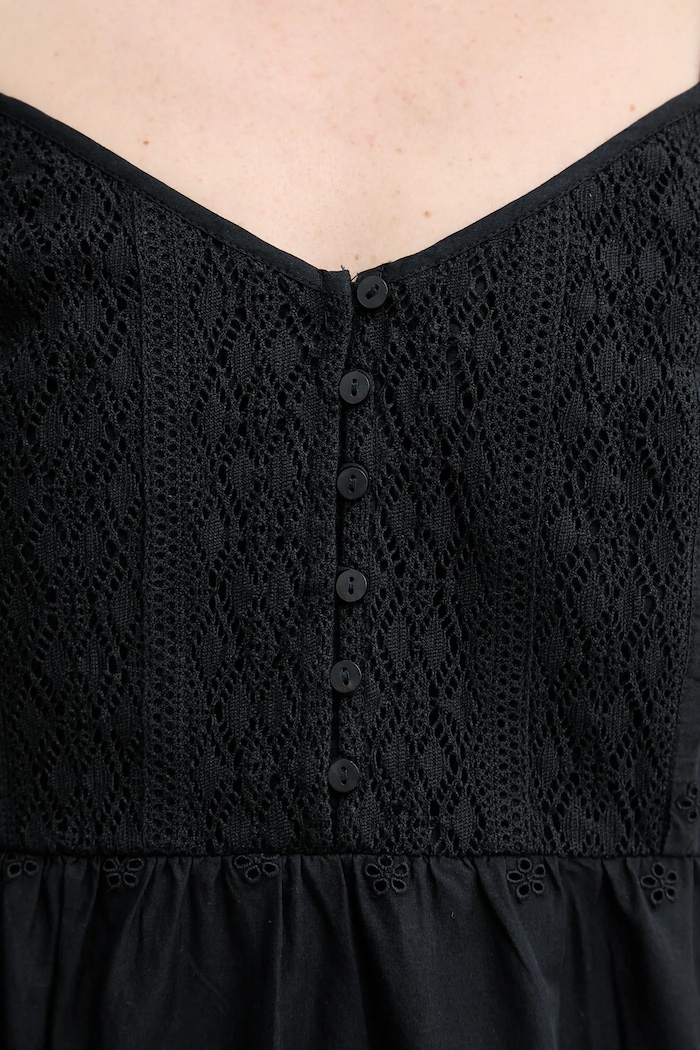 Pamučna haljina Levi's CORA SL MINI DRESS 001RJ crna