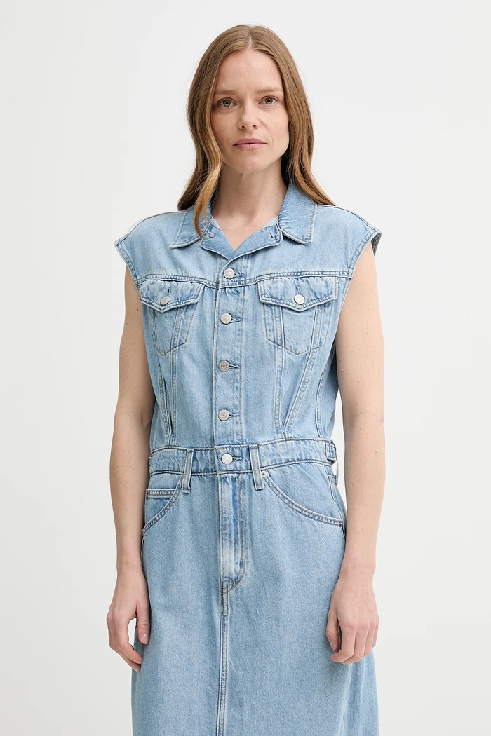 Дънкова рокля Levi's ICONIC SLEEVELESS DRESS син 001WF