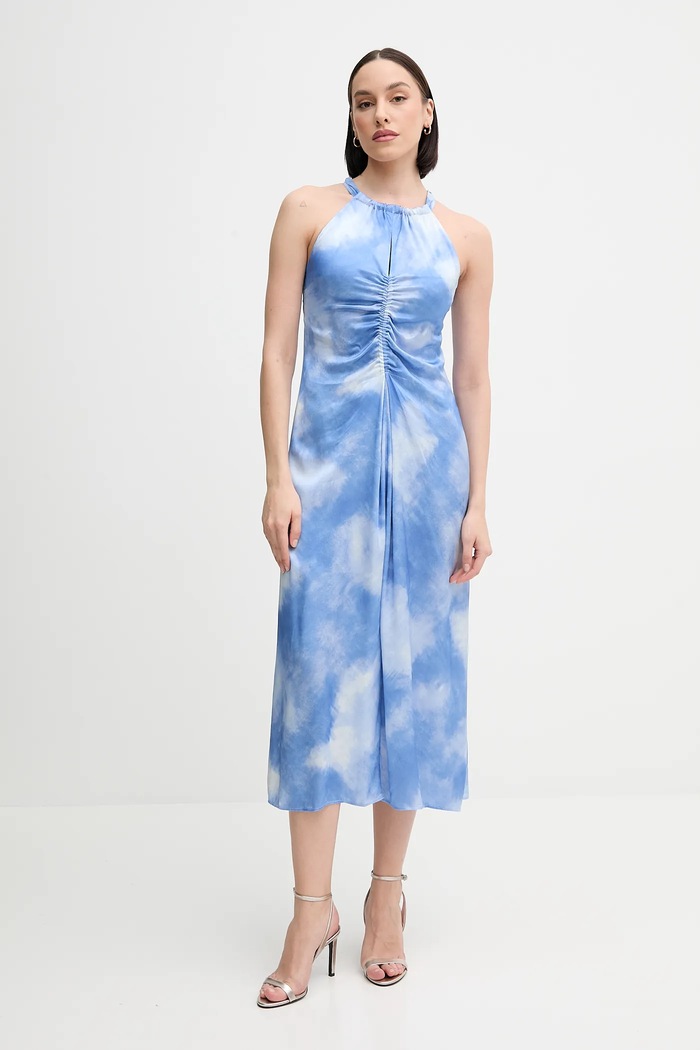 Sisley rochie midi albastru 4UDRLV07H