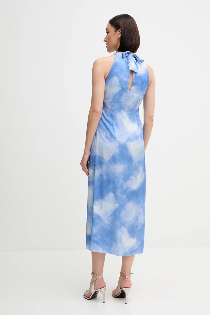 Sisley rochie 4UDRLV07H albastru SS25