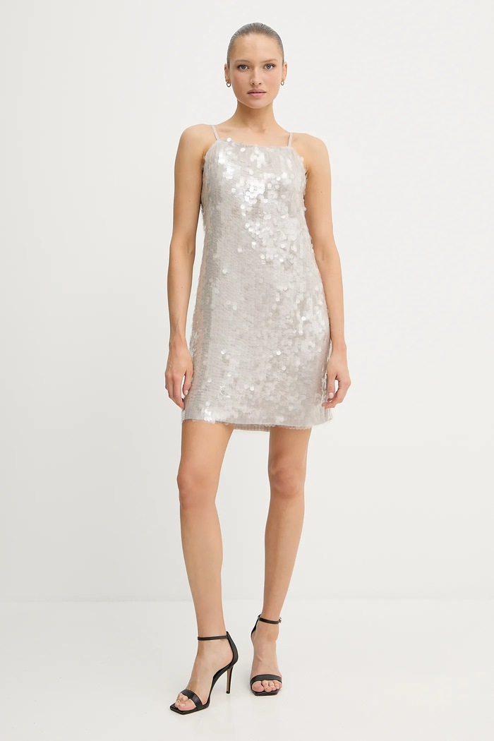 Sisley sukienka 4Z5JLV07G szary SS25