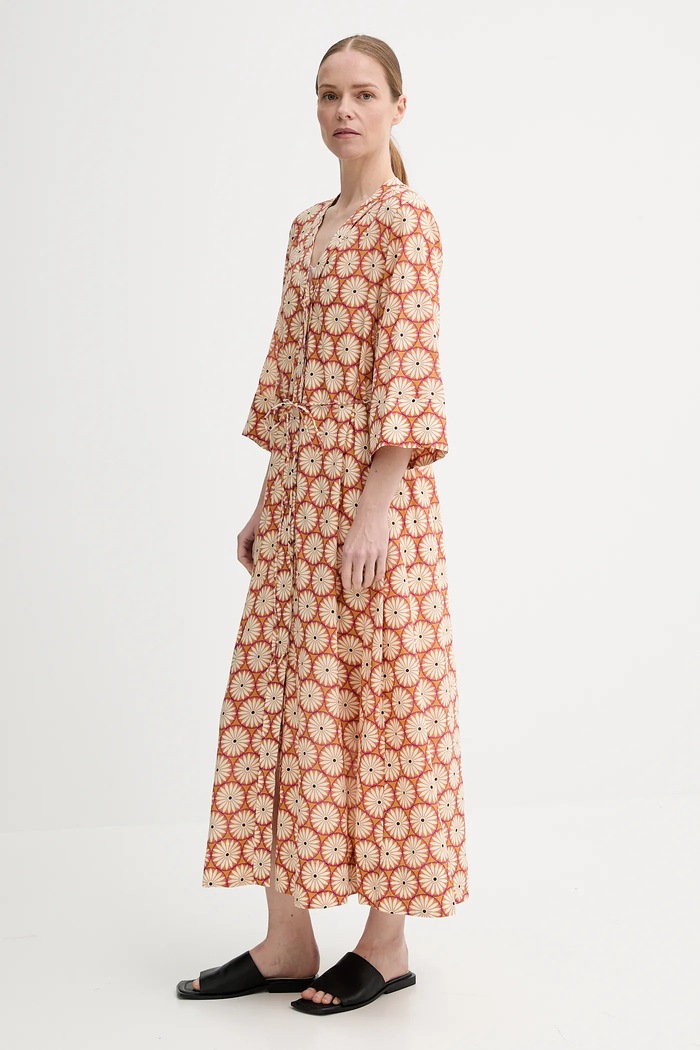 Marc O'Polo rochie din bumbac 504080921145 maro SS25