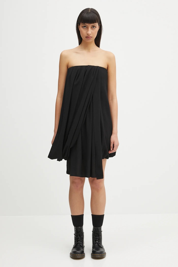 Vlnené šaty JW Anderson Draped Bustier vlna čierna DR0464.PG1797.999