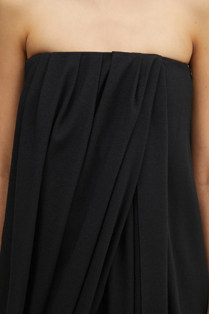 Vlnené šaty JW Anderson Draped Bustier čierna DR0464.PG1797.999