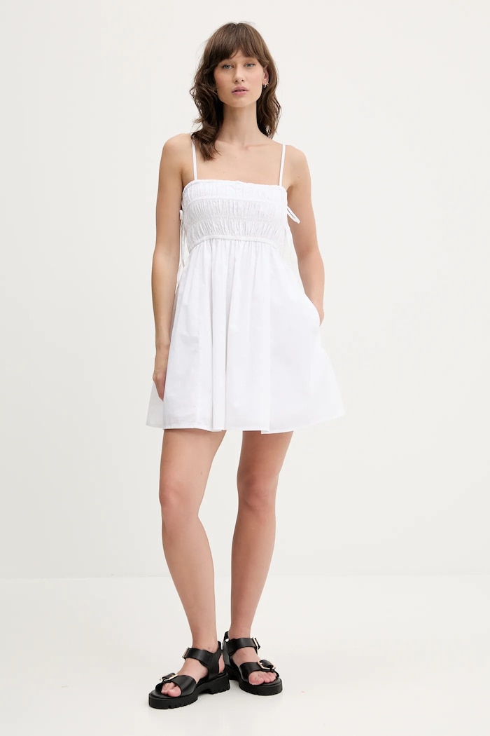Haljina Abercrombie & Fitch KI159.5820.100 bijela SS25