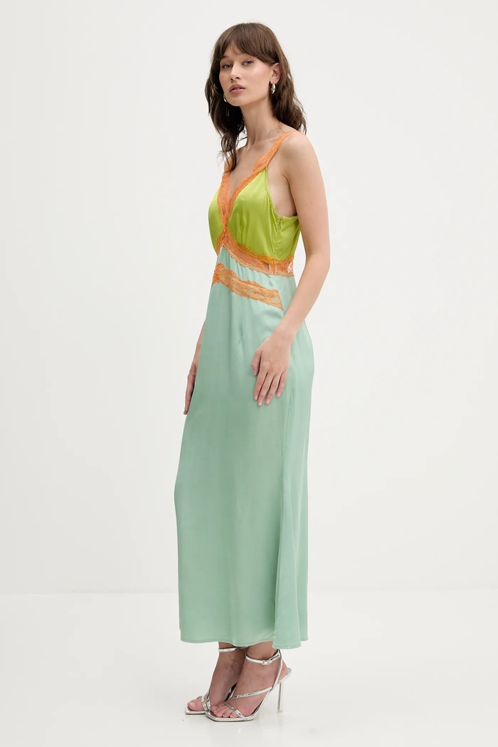 Never Fully Dressed rochie NFDDR2099 verde SS25