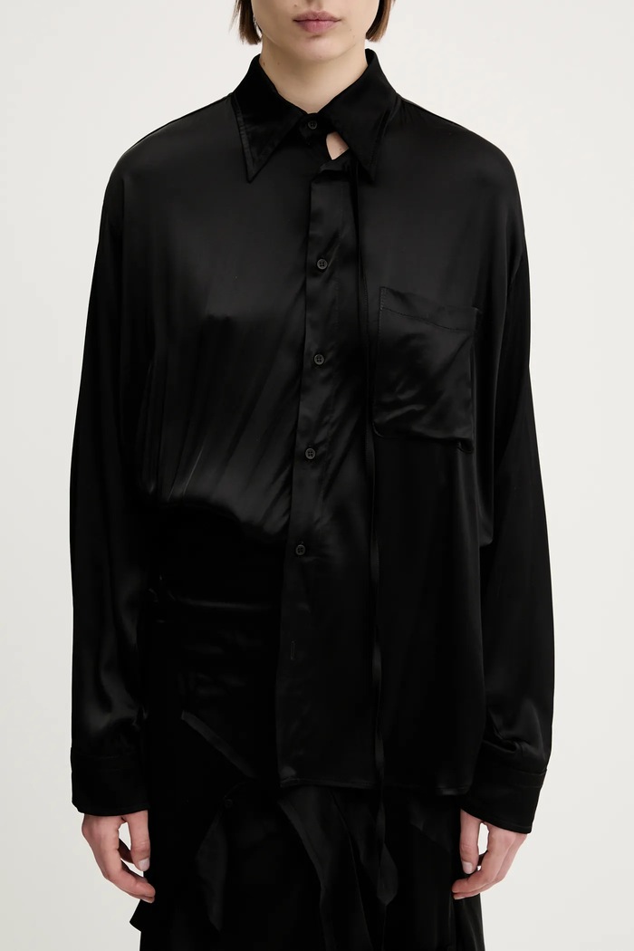 Šaty Ottolinger Deconstructed Satin Cut-Out 111.501911.02 čierna